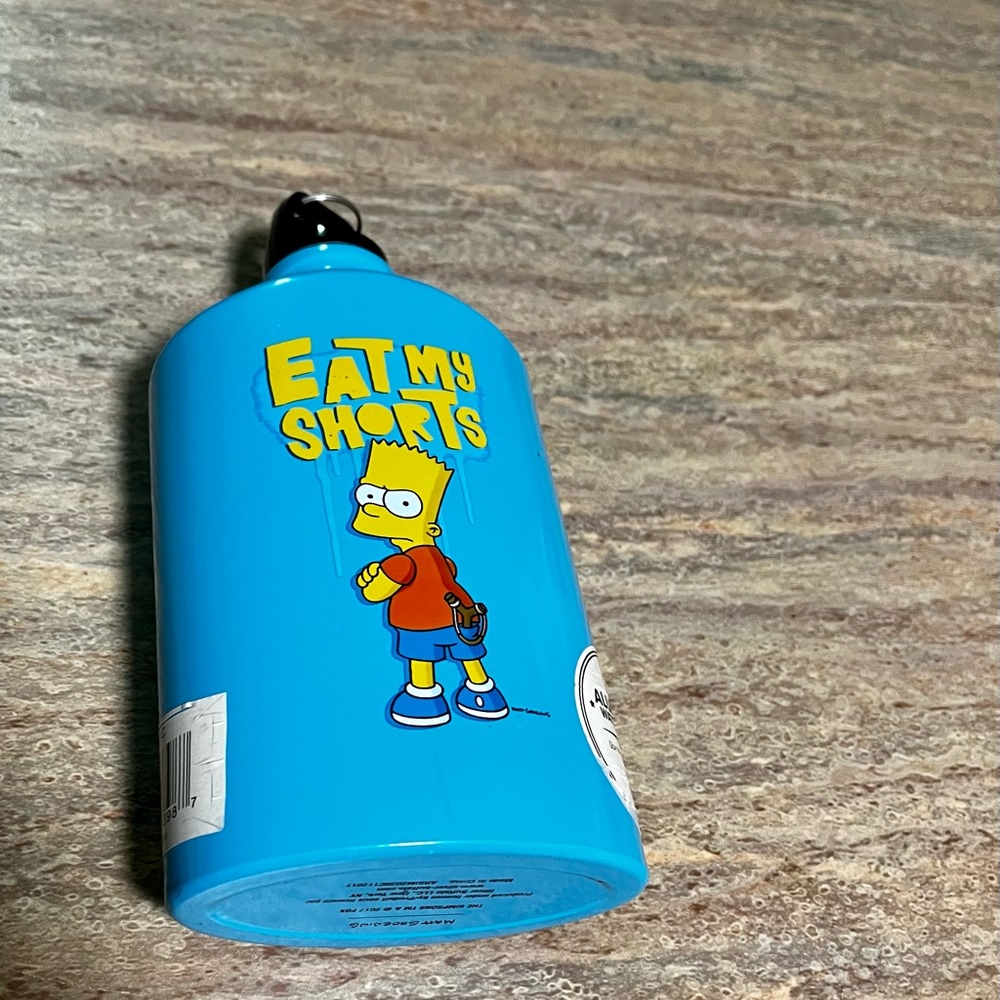 NWOT The Simpson’s Eat my shorts Aluminum water bottle